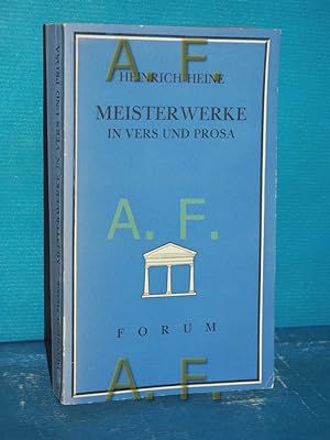 Bild des Verkufers fr Meisterwerke in Vers und Prosa Heinrich Heine. Hrsg. von Hermann Kesten / Bcherreihe Neue Welt , Bd. 16 zum Verkauf von Antiquarische Fundgrube e.U.