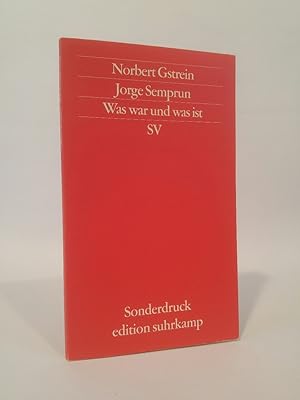 Bild des Verkufers fr Was war und was ist Reden zur Verleihung des Literaturpreises der Konrad-Adenauer-Stiftung am 13. Mai 2001 in Weimar zum Verkauf von ANTIQUARIAT Franke BRUDDENBOOKS