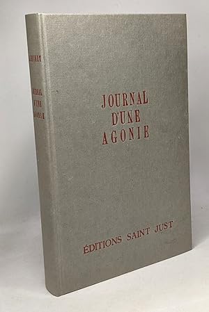 Seller image for Journal d'une agonie for sale by crealivres