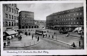 Ansichtskarte / Postkarte Zabrze Hindenburg Schlesien, Stadtmitte, Peter Paul Platz, Restaurant N...