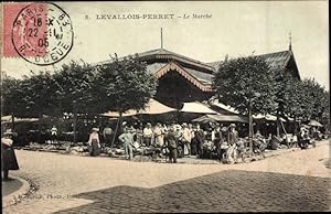 Ansichtskarte / Postkarte Levallois Perret Hauts de Seine, Le Marche, Außenansicht