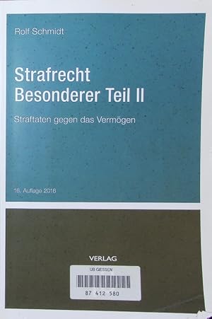 Seller image for Straftaten gegen das Vermgen. for sale by Antiquariat Bookfarm