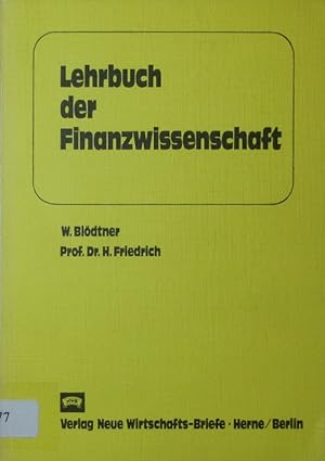 Seller image for Lehrbuch der Finanzwissenschaft. for sale by Antiquariat Bookfarm
