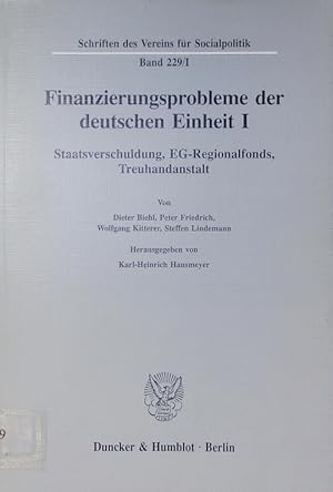 Seller image for Finanzierungsprobleme der deutschen Einheit. for sale by Antiquariat Bookfarm