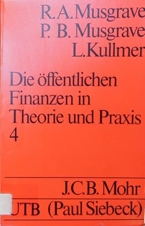 Seller image for Die ffentlichen Finanzen in Theorie und Praxis. for sale by Antiquariat Bookfarm