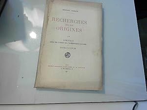 Imagen del vendedor de Recherches sur nos origines II a la venta por JLG_livres anciens et modernes