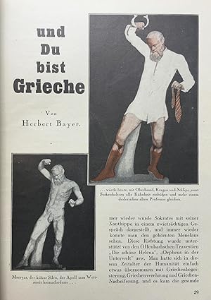 Bild des Verkufers fr Zieh Dich aus   und Du bist Grieche. In: UHU. Jg. 6, Heft 12, September 1930. zum Verkauf von Querschnitt Antiquariat