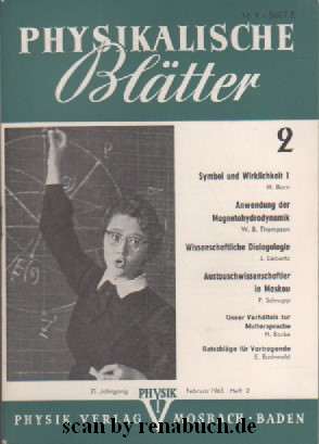 Physikalische Blätter, Ausgabe 2/1965
