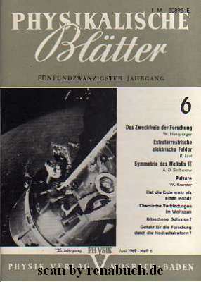 Physikalische Blätter, Heft 6- 1969