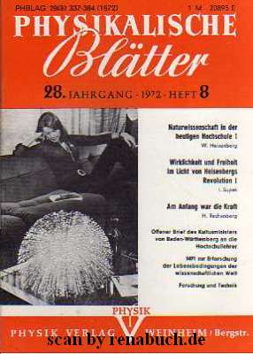 Physikalische Blätter, Heft 8 - 1972
