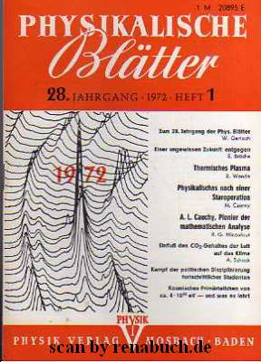 Physikalische Blätter, Heft 1 - 1972