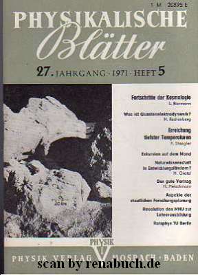 Physikalische Blätter, Heft 5 - 1971