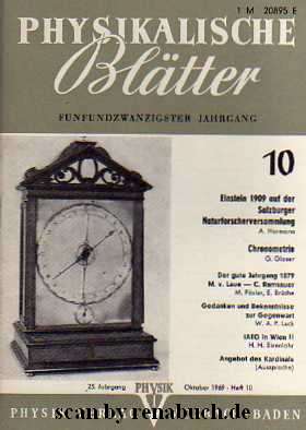 Physikalische Blätter, Heft 10-1969