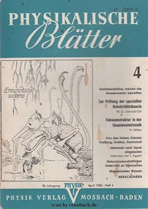 Physikalische Blätter, Ausgabe 4/1968