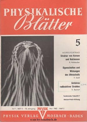 Physikalische Blätter, Ausgabe 5/1962