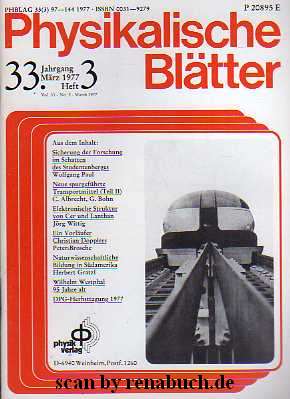 Physikalische Blätter, Heft 3 - 1977