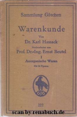 Sammlung Göschen: Warenkunde I, Anorganische Waren