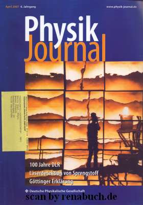 Physik Journal April 2007 100 Jahre DLR - Laserdetektion von Sprengstoff - Göttinger Erklärung