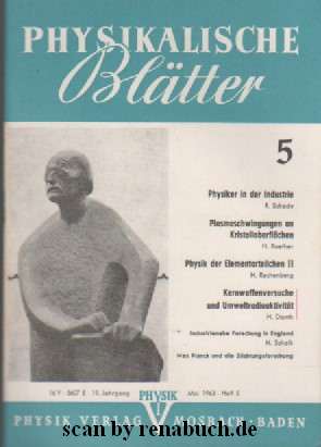 Physikalische Blätter, Ausgabe 5/1963