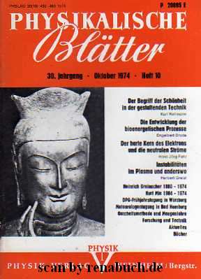 Physikalische Blätter, Heft 10 - 1974