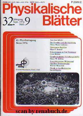 Physikalische Blätter, Heft 9 - 1976