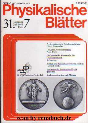 Physikalische Blätter, Heft 7 - 1975