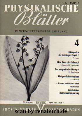 Physikalische Blätter, Heft 4-1969