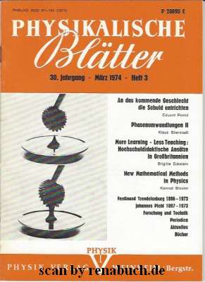 Physikalische Blätter, Heft 3 - 1974