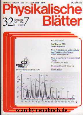 Physikalische Blätter, Heft 7 - 1976