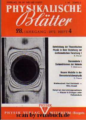 Physikalische Blätter, Heft 4 - 1972