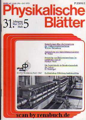 Physikalische Blätter, Heft 5 - 1975