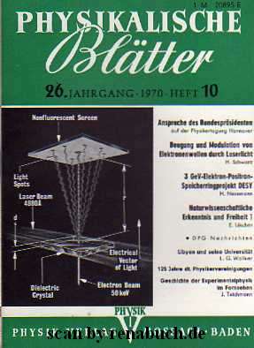 Physikalische Blätter, Heft 10 - 1970