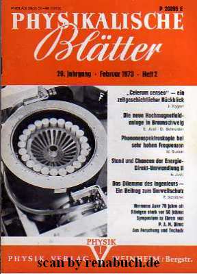 Physikalische Blätter, Heft 2 - 1973