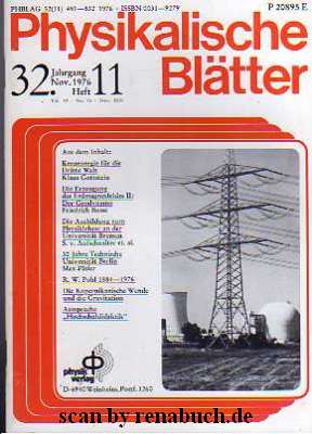 Physikalische Blätter, Heft 11 - 1976