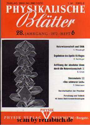 Physikalische Blätter, Heft 6 - 1972