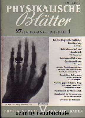 Physikalische Blätter, Heft 1 - 1971