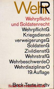 Seller image for Wehrpflicht- und Soldatenrecht (WehrR). for sale by Werner Hrter-Antiquariat