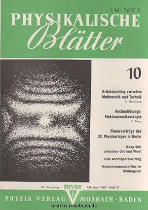 Physikalische Blätter, Ausgabe 10/1967
