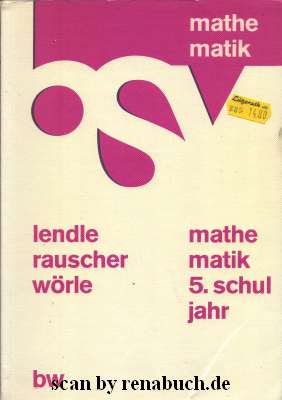 Seller image for Mathematik 5. Schuljahr Ausgabe BW for sale by Werner Hrter-Antiquariat