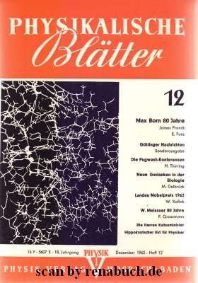 Physikalische Blätter, Heft 12/1962