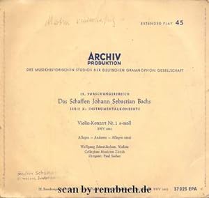 Violin-Konzert Nr. 1 a-moll (BMV 1041): Allegro - Andante - Allegro assai