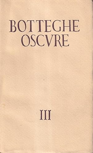 Botteghe Oscure. Quaderno III