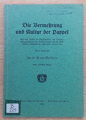 Imagen del vendedor de Die Vermehrung und Kultur der Pappel. a la venta por Antiquariat Hartmann