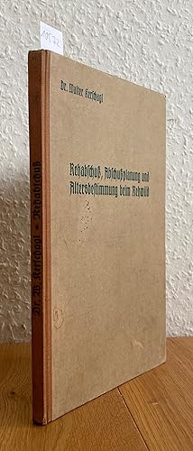 Seller image for Rehabschu, Abschuplanung und Altersbestimmung beim Rehwild. Mit einem Geleitwort von Obertjgermeister Ulrich Scherping. for sale by Antiquariat Hartmann