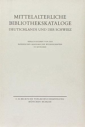 Bild des Verkufers fr Mittelalterliche Bibliothekskataloge Bd. 4 Tl. 1: Bistmer Passau und Regensburg zum Verkauf von moluna