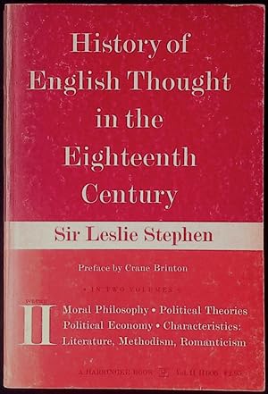 Imagen del vendedor de History of English Thought in the Eighteenth Century Volume II a la venta por San Francisco Book Company