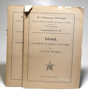 Image du vendeur pour Island. Grundri der Geographie und Geologie. Heft 1 & 2 cplt. in zwei Heften. Mit zusammen 4 Karten auf 3 Tafeln und 16 Figuren im Text. mis en vente par Antiquariat Dr. Lorenz Kristen