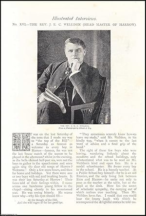 Bild des Verkufers fr The Rev. J. E. C. Welldon, Head Master of Harrow. Illustrated Interviews. An original article from The Strand Magazine, 1892. zum Verkauf von Cosmo Books