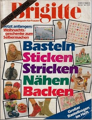 Imagen del vendedor de Brigitte. Das Magazin fr Frauen. Weihnachtsgeschenke zum Selbermachen: Basteln, Sticken, Stricken, Nhen, Backen a la venta por Eva's Bcherregal