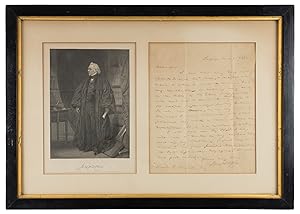 Autograph Letter, Signed, Salem, MA, June 9, 1829, Framed